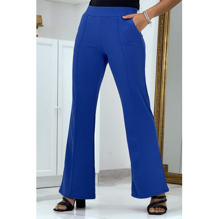 Pantalon patte d'éléphant bleu royal - 3