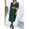 Robe tunique over size verte vol V avec dentelle - 2