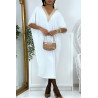 Robe tunique over size blanche vol V avec dentelle - 2