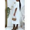 Robe tunique over size blanche vol V avec dentelle - 4