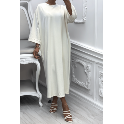 Longue robe over size en coton blanc très épais - 5