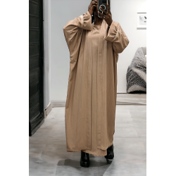 Abaya 2 pièces robe et kimono camel très class - 2