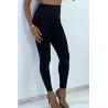 Leggings noir épais ventre plat taille haute - 10