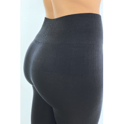 Leggings noir épais ventre plat taille haute - 17