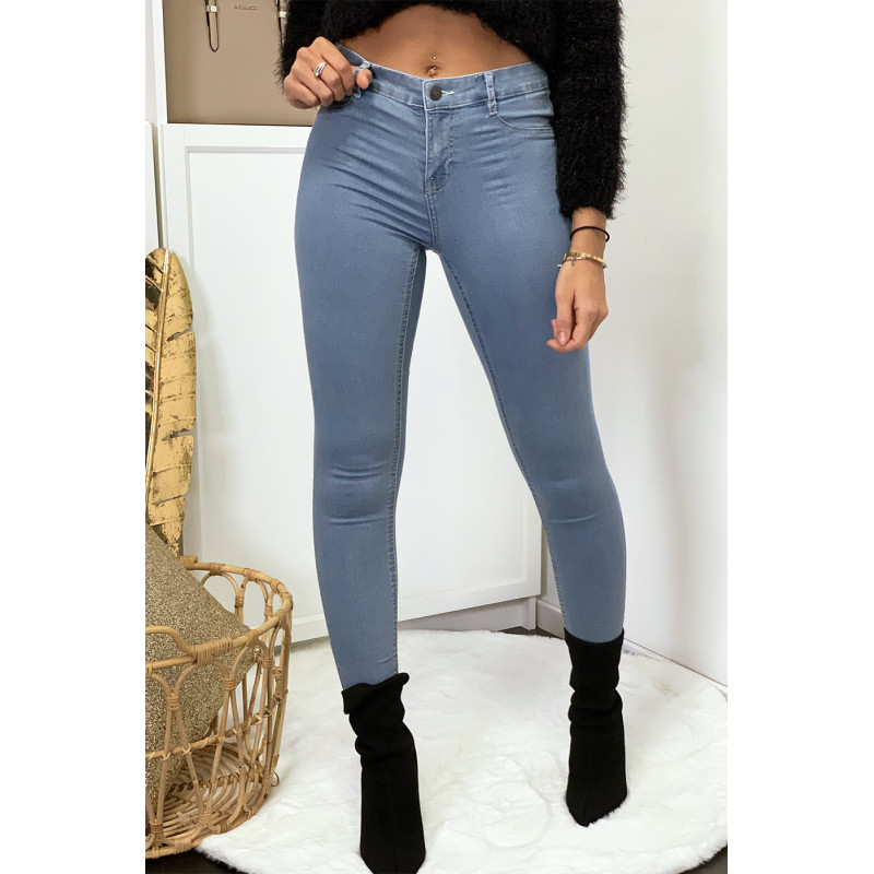 Jeans slim bleu clair avec poches arrière - 3