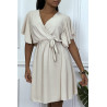 Robe patineuse beige cache coeur - 3