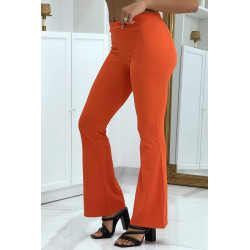 Pantalon patte d'éléphant orange très tendance - 2