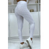 Legging taille haute matelassé blanc - 1