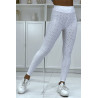 Legging taille haute matelassé blanc - 3