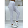 Legging taille haute matelassé blanc - 4