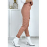 Pantalon treillis rose en strech avec poches - 2