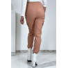 Pantalon treillis rose en strech avec poches - 4