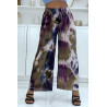 Pantalon palazzo plissé violet tie-dye - 2