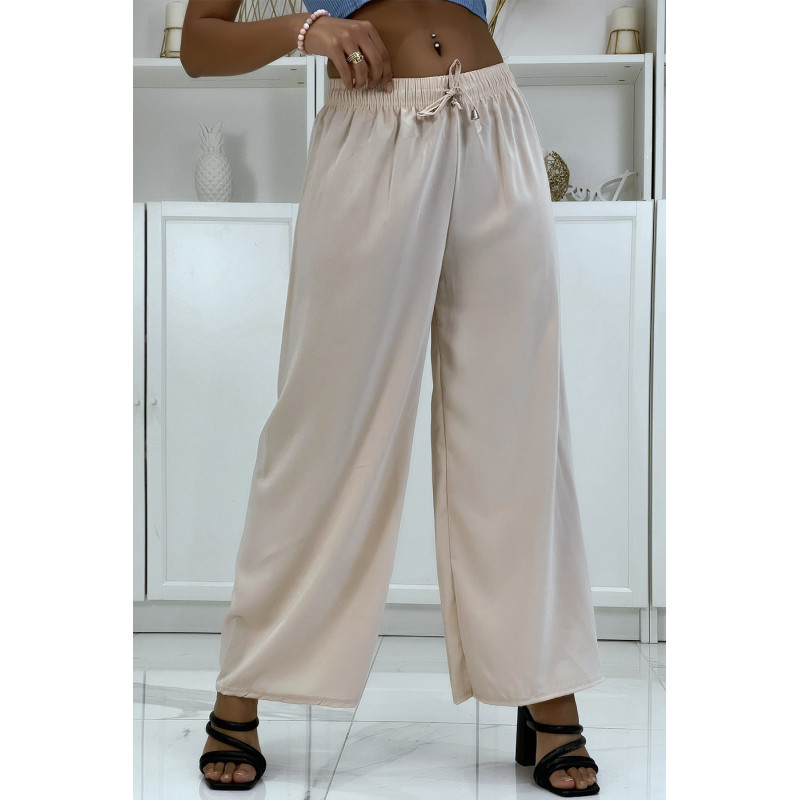 Pantalon palazzo beige très agréable à porter - 1