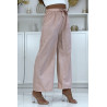 Pantalon palazzo dans une jolie matière rose chiné - 2