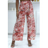 Pantalon palazzo fleuris rose motif fleure - 3