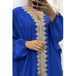 Longue abaya royal over size avec une jolie dentelle - 5