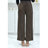 Pantalon palazzo moti D marron et noir inspiration de marque 