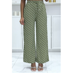 Pantalon palazzo moti D vert inspiration de marque 