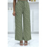 Pantalon palazzo moti D vert inspiration de marque 