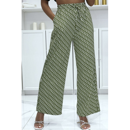 Pantalon palazzo moti D vert inspiration de marque 