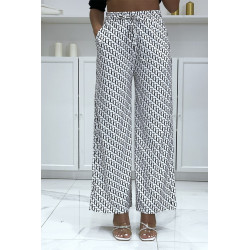 Pantalon palazzo moti D blanc inspiration de marque 