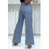 Pantalon palazzo moti D bleu inspiration de marque 