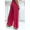 Pantalon palazzo fuchsia plissé très tendance - 1