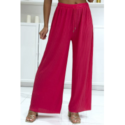 Pantalon palazzo fuchsia plissé très tendance - 3