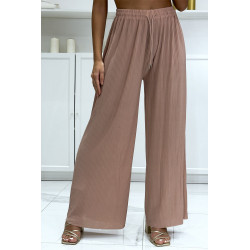 Pantalon palazzo rose plissé très tendance - 3